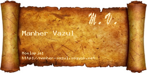 Manher Vazul névjegykártya